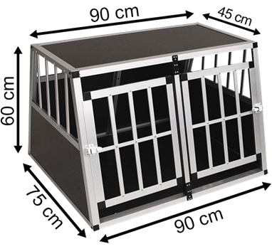 Aluline double hot sale dog crate